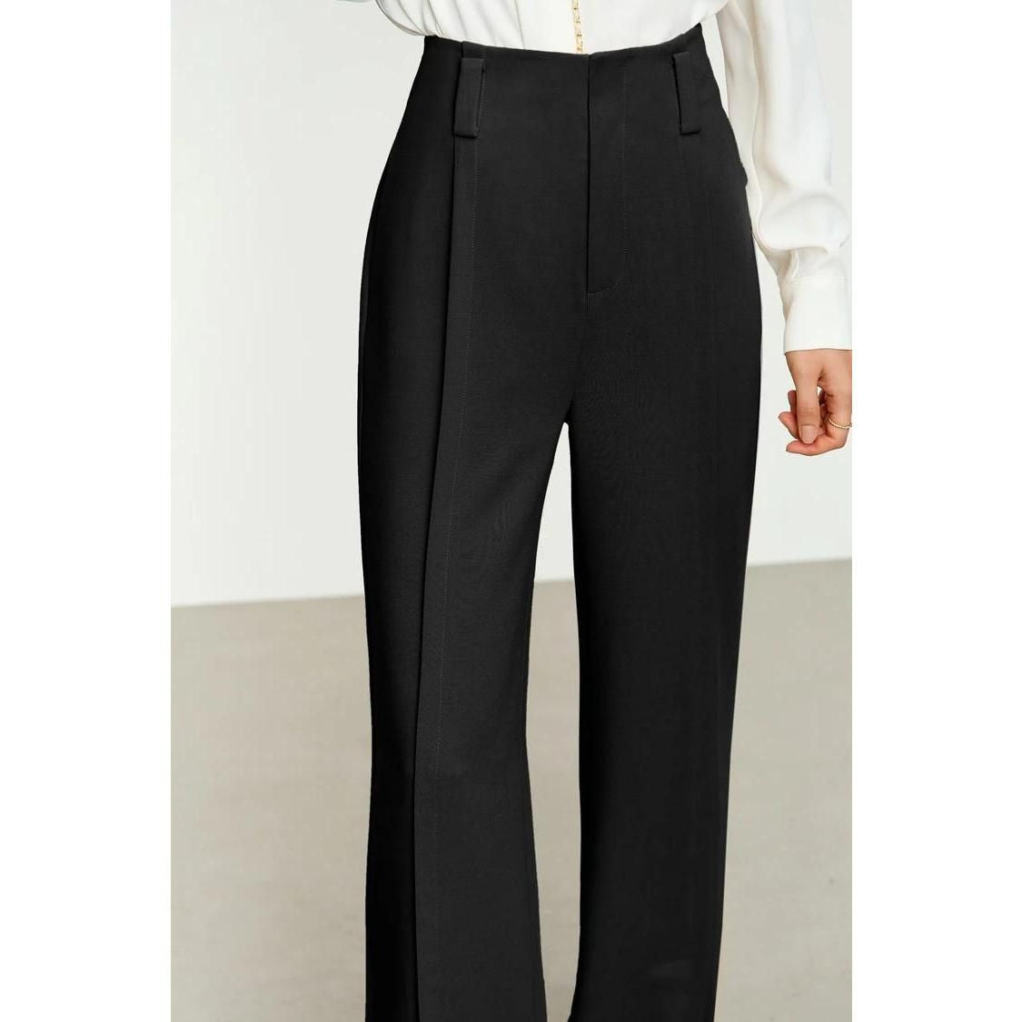 Winter Casual High-Slit Wide Leg Trousers for Women