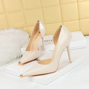 Women's Cutout Patent-Finish Stiletto Pumps