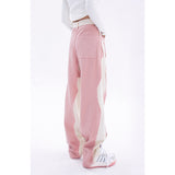 High Waist Wide Leg Pink Denim Jeans