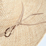 Raffia Sun Hat with Chain and Pin Detail