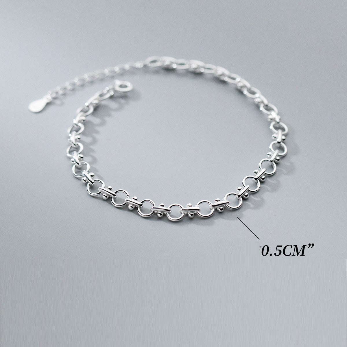 S925 Sterling Silver Division Round Bracelet - Dazpy