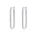 Women's Sterling Silver Geometric U Shape Full Diamond Earrings - Dazpy