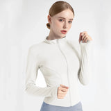 Schnelltrocknende Yogajacke für Damen – Slim Fit-Oberteil mit Reißverschluss zum Laufen und Trainieren