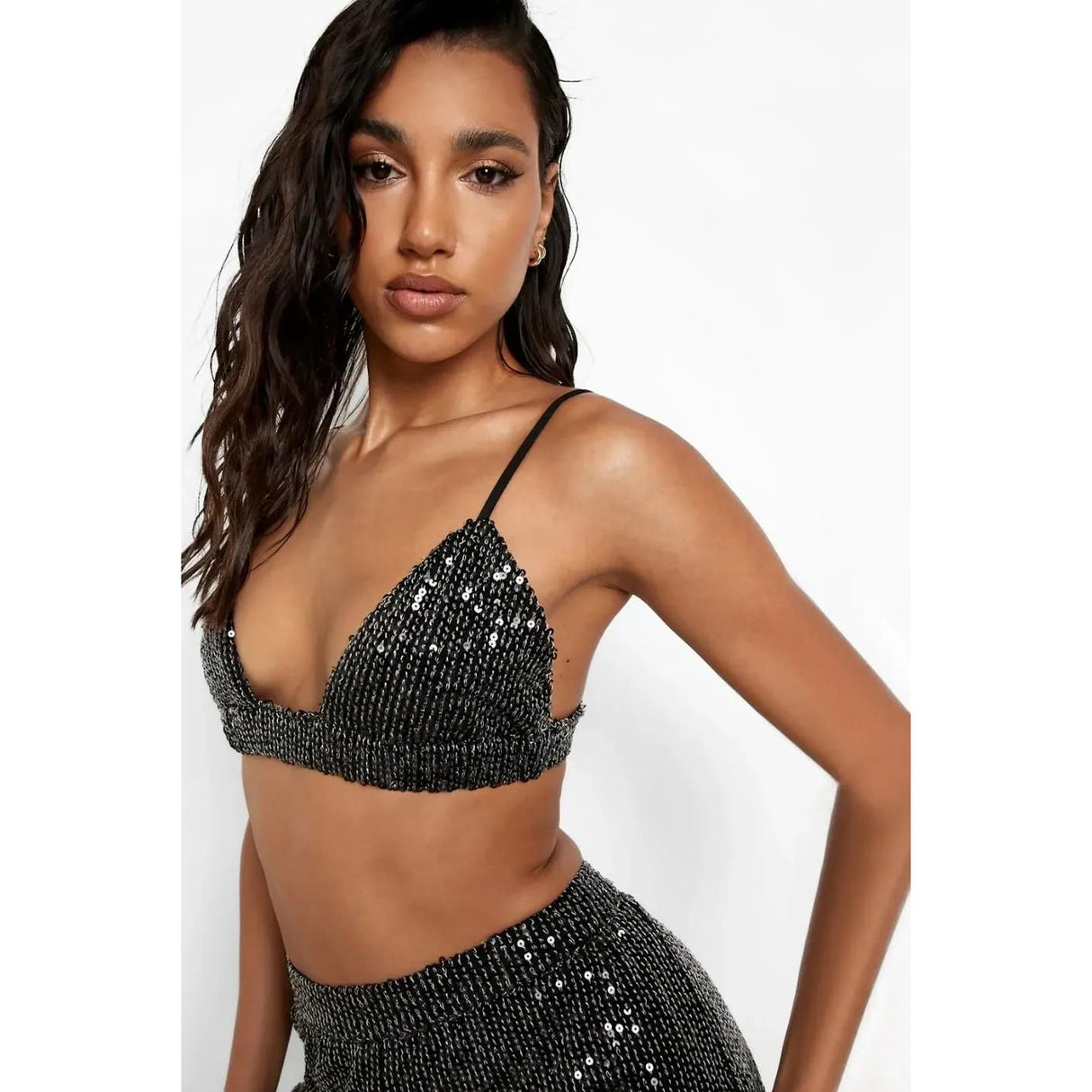 Luxurious Sequin Top & Pants Set