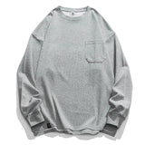 Hochwertiges, einfarbiges Langarm-Sweatshirt