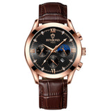 Waterproof Luminous Calendar Men's Fashion Genuine Leather Watch - Dazpy