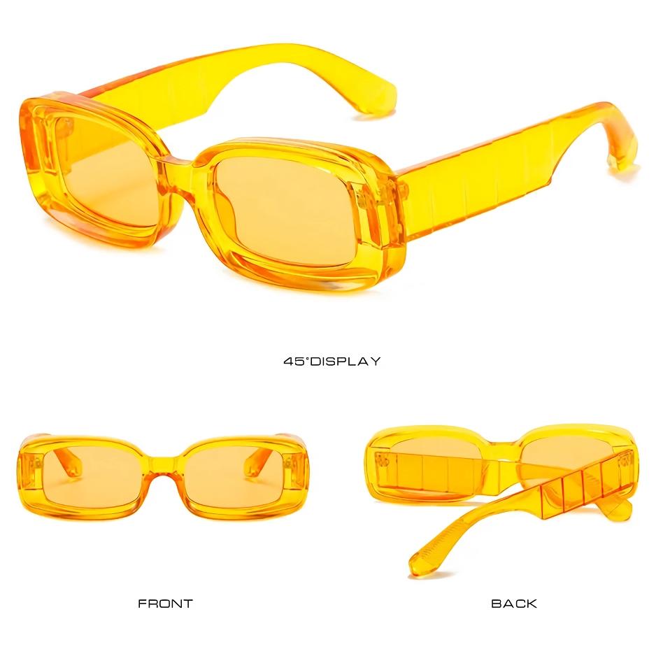 Stylische transparente Retro-Sonnenbrille aus Kunststoff