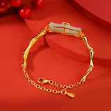 Women's Gold-plated Hetian Jade Bamboo Festival Bracelet - Dazpy