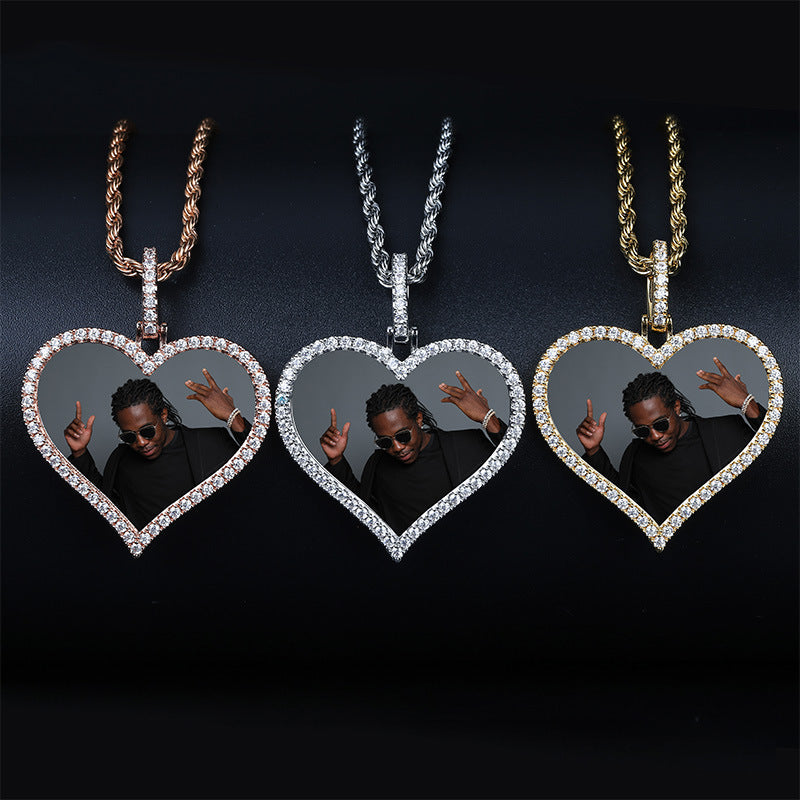 Photos Custom Love Shapes Pendant Necklace - Dazpy