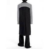 Women's Woolen Contrast Color Coat