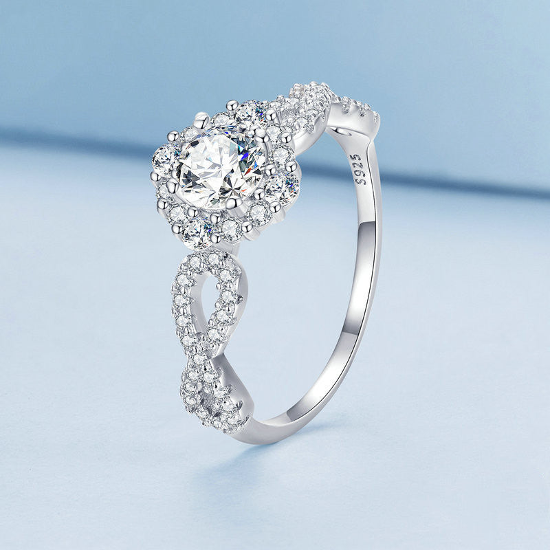 Fashion Platinum Plated Zircon Ring - Dazpy