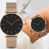 Luxury Rose Gold Women's Bracelet Watch - Elegant Timepiece