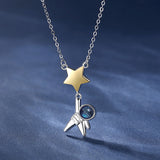 Astronaut Couple Necklace Sterling Silver Male And Female - Dazpy