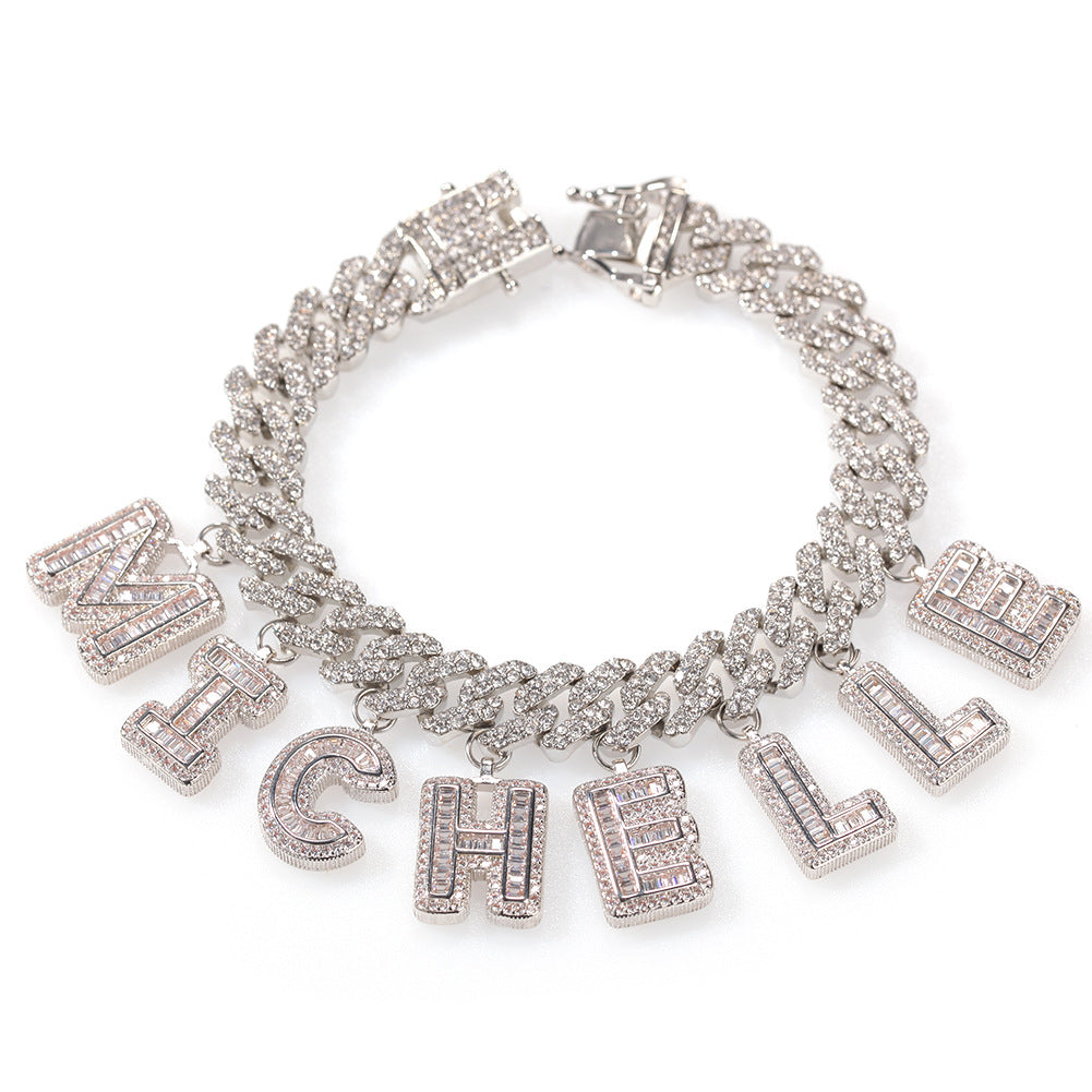 12mm Bar DIY Spliced Letter Necklace - Dazpy