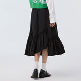 Elegant Mid-Calf Black Skirt for Women