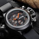 Multifunctional Sports Silicone Band Waterproof Calendar Quartz Watch - Dazpy