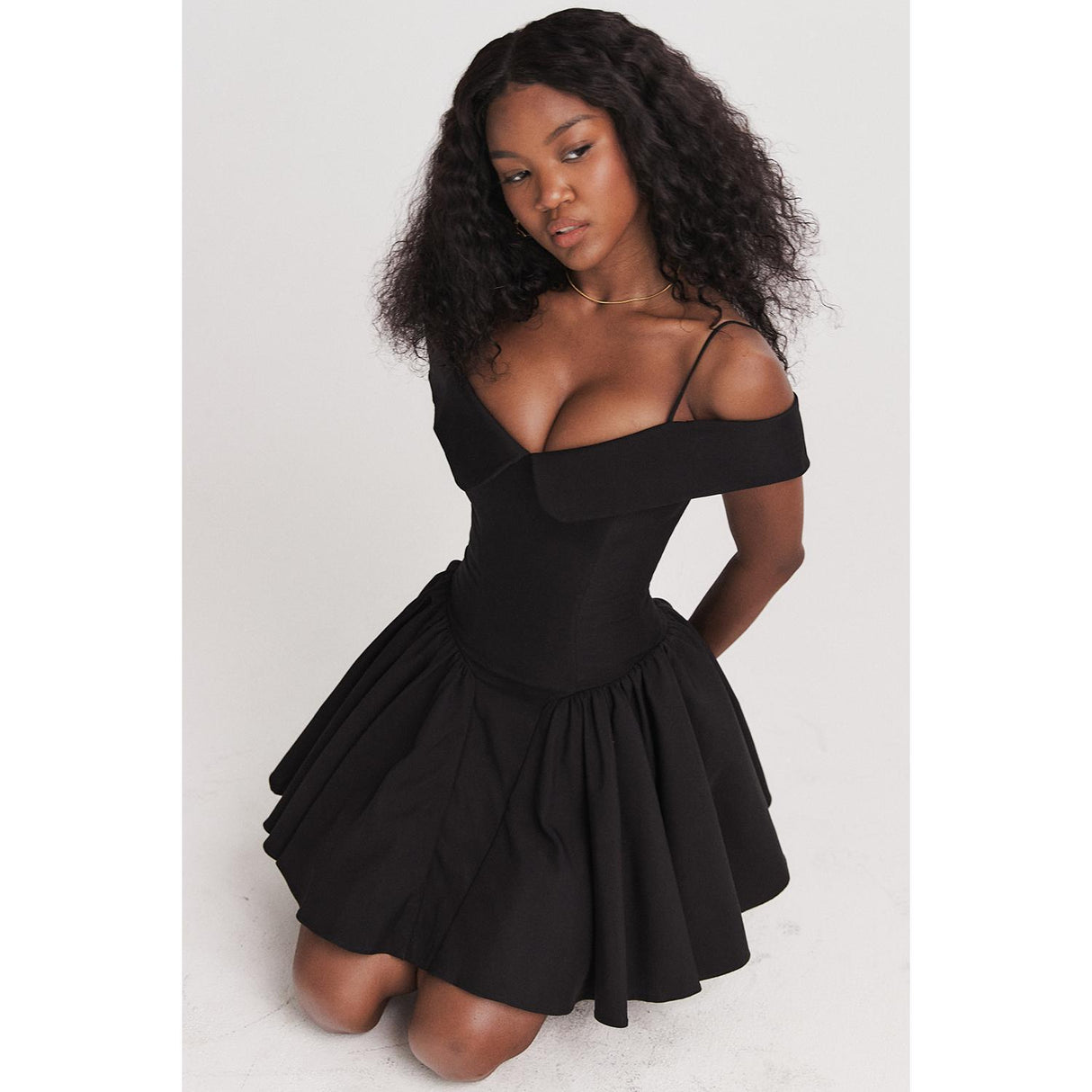 Elegant Off-Shoulder Mini Cocktail Dress