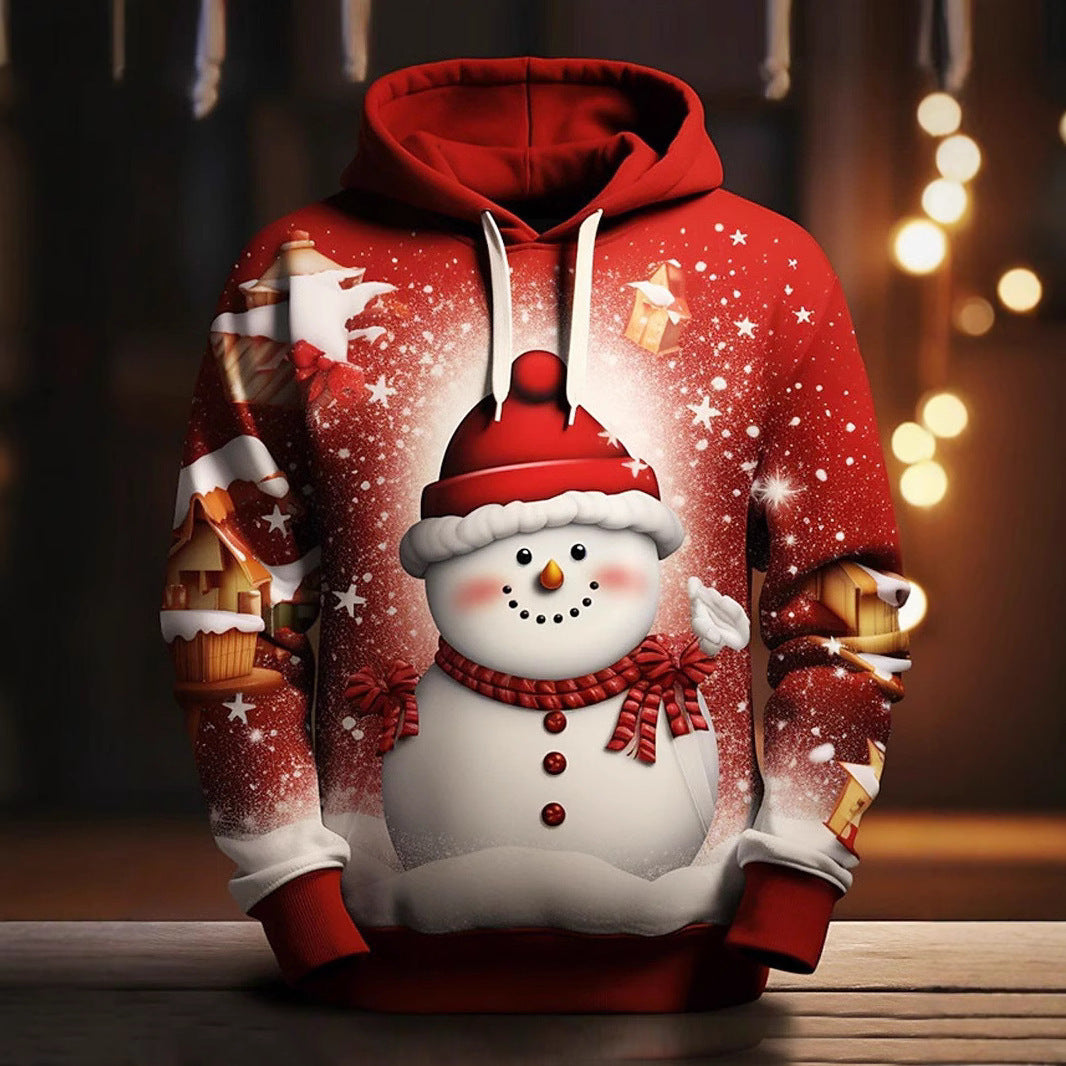 Fashion Numbers Printed Men's Drawstring Hoodie