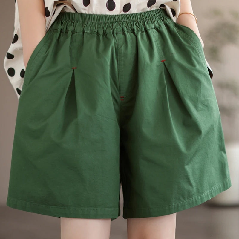 Comfortable Mori Girl Style Cotton Shorts for Summer