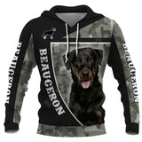 Sweatshirt mit Kapuze und Camouflage-Hund im 3D-Digitaldruck