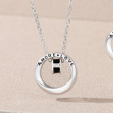 Double Ring Moby Couple Necklace Male And Female Pair - Dazpy