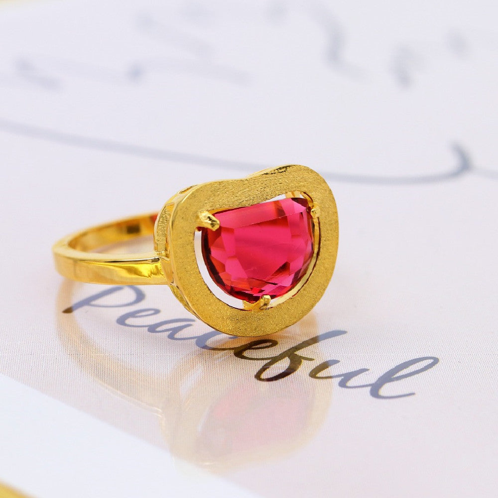 Fashion Luxury Silver Ruby Ring - Dazpy