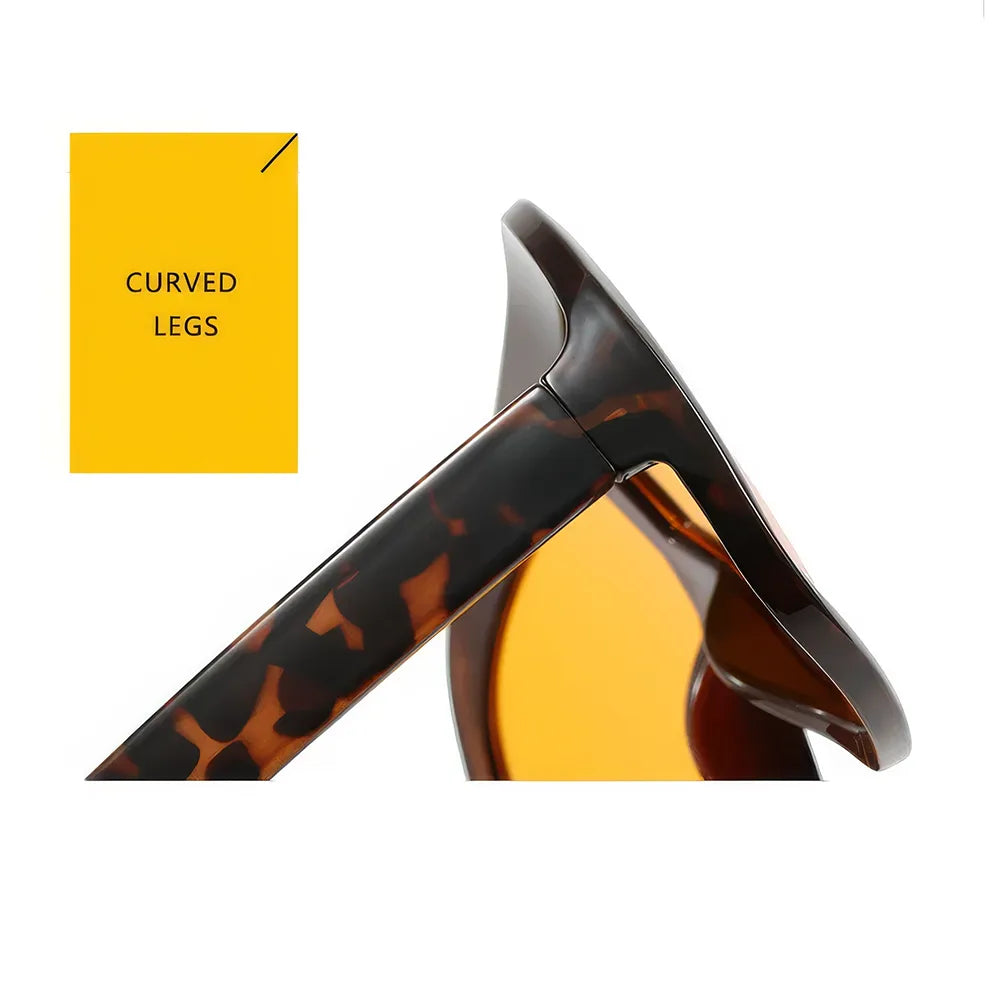 Gafas de sol punk de gran tamaño para mujer