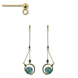 Original Vintage Glass Ball Asymmetrical Hand Made Earrings - Dazpy