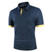 Men's Polo Shirt Short-sleeved T-shirt Color Matching Casual Top