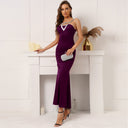 Women's Patchwork Fitted Tube-Top Dress