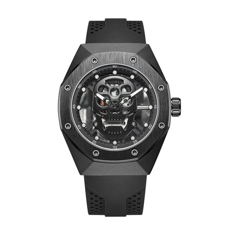 Domineering Skull Silicone Men's Watch Two-pin Waterproof Luminous Sports Quartz Watch - Dazpy