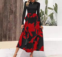 Women's Sleeveless Printed Ruffle Dress