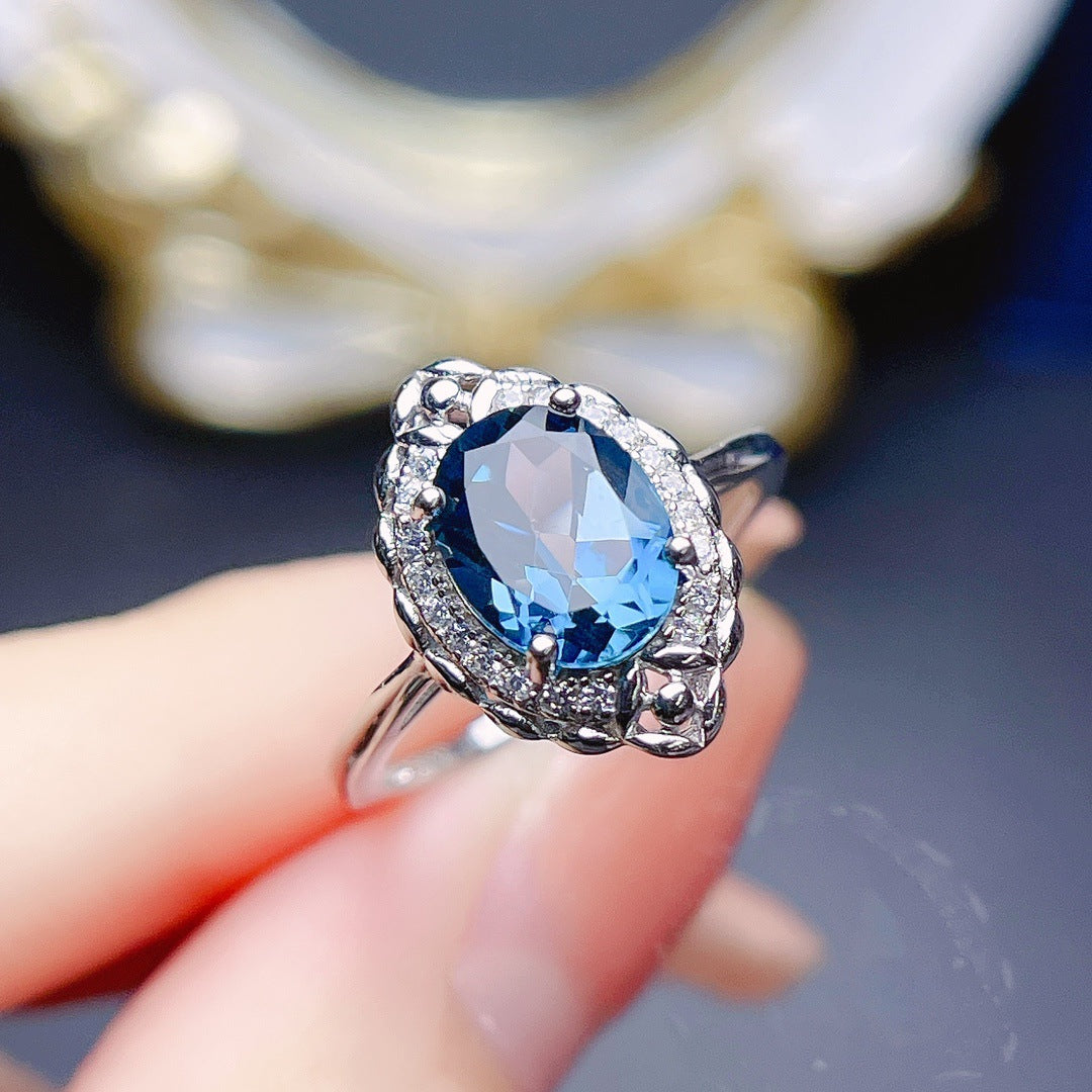 Jewelry Natural Topaz Ring S925 Silver - Dazpy