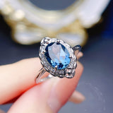 Jewelry Natural Topaz Ring S925 Silver - Dazpy