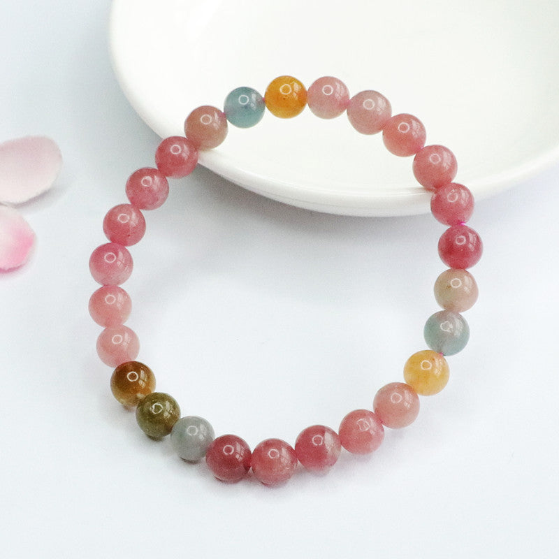 Round Bead Natural Tourmaline Strings Bracelet - Dazpy