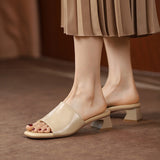 2024 Chic Thick Heel Open Toe Sandals for Women