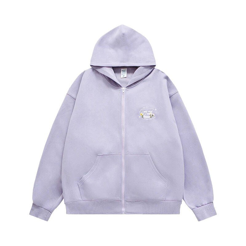 Unisex Brushed Zip Up Hoodie