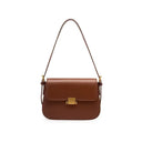 Bolso de hombro minimalista de piel auténtica