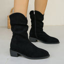 Botas de media caña estilo western para mujer de poliuretano