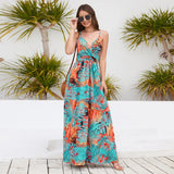 Elegantes langes Kleid im Bohemian-Stil mit Paisley-Print