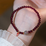 Natural Single-ring Garnet String With Pavement Accessory - Dazpy