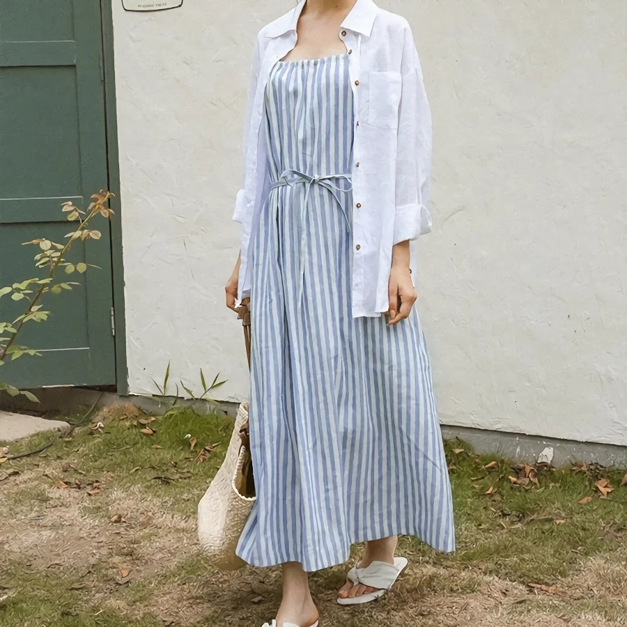 Chic Striped Maxi Dress