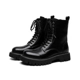 Herbst Winter Herren Vintage Leder Stiefeletten