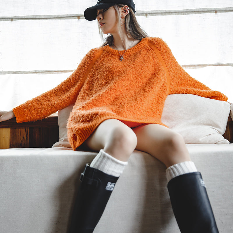 Vintage Orange Strickpullover