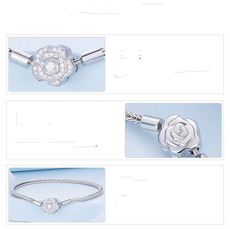 925 Silver Rose Basic Bracelet - Dazpy