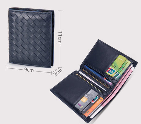 Leather woven wallet - Dazpy