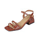 Sandalias de gladiador Summer Elegance - Zapatos de fiesta de cuero genuino con envoltura de tobillo para mujer