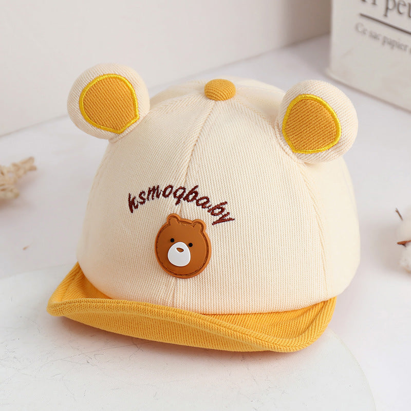 Adorable gorra de béisbol para bebé con orejas de oso