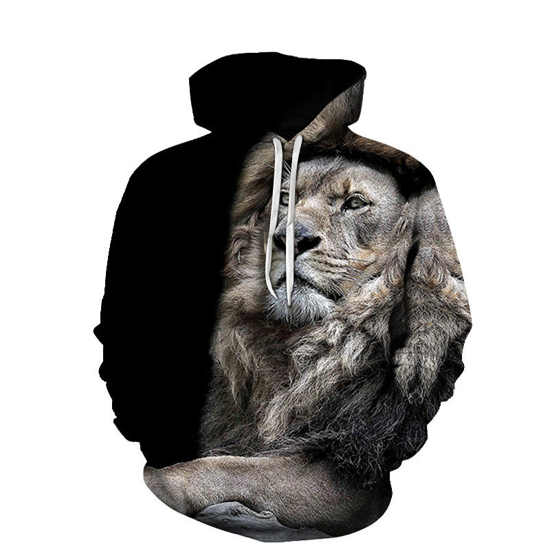 Hoodie Tiger 3D Digital Printing Loose Couples Sweater Baseball Uniforms