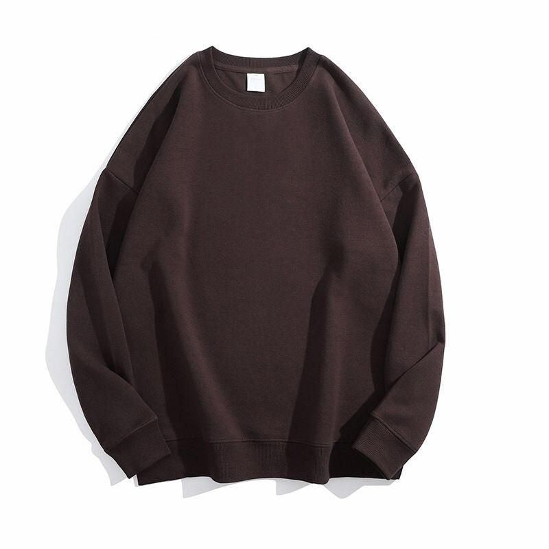 Sudadera casual de algodón con cuello redondo para mujer